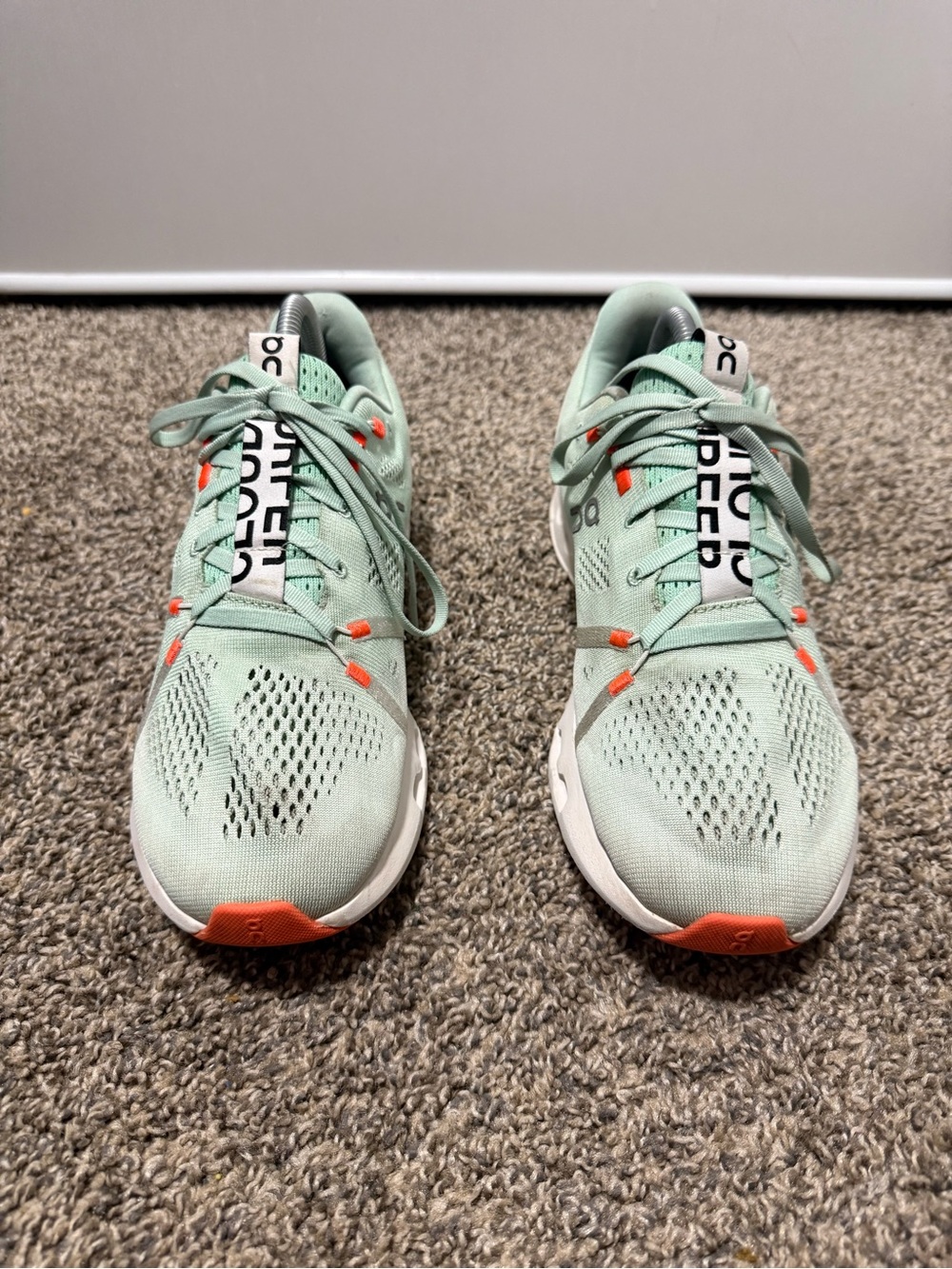 On Running Women’s Mint and Orange Cloudtec Trainer - Picture 3 of 8